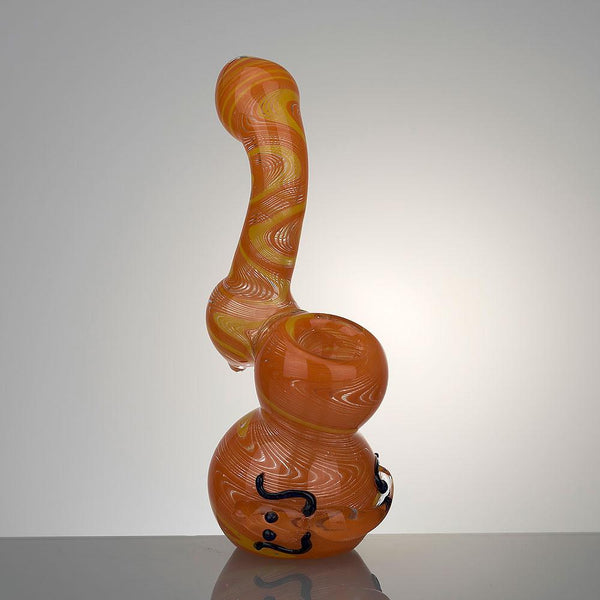 Lizard Design Multi Coloured Glass Bubbler