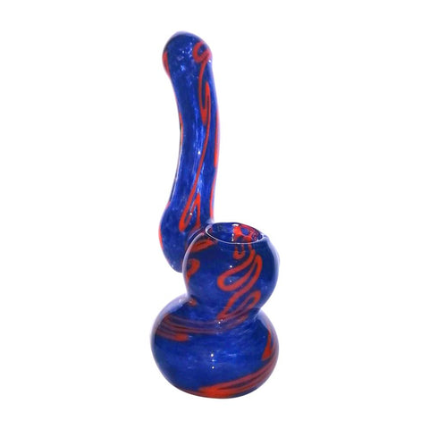 Snake Design Multi Coloured Glass Bubbler